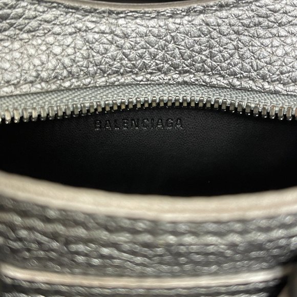 Balenciaga Nano Sized Crossbody NeoClassic Mini Bag Silver - Like New - Picture 10 of 13